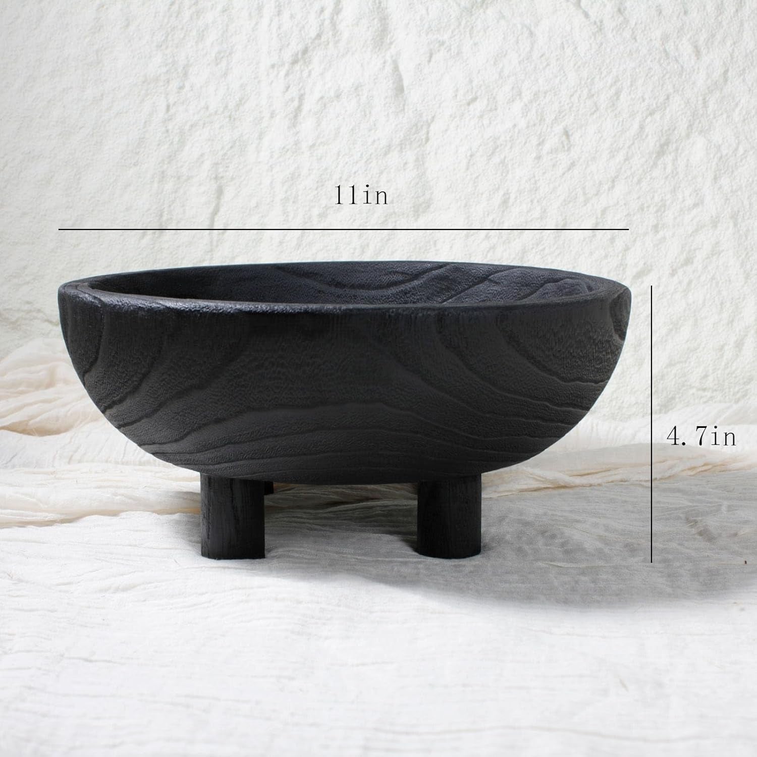 Bowl Madera Negra Vintage 28cm