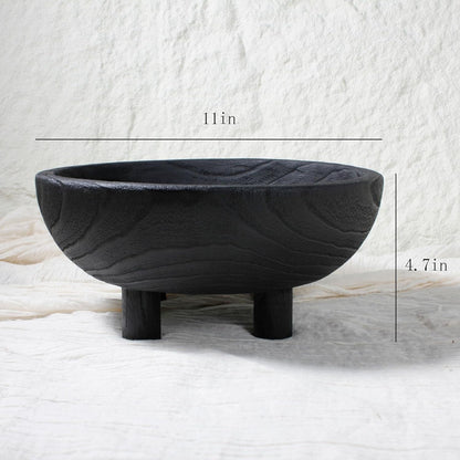 Bowl Madera Negra Vintage 28cm