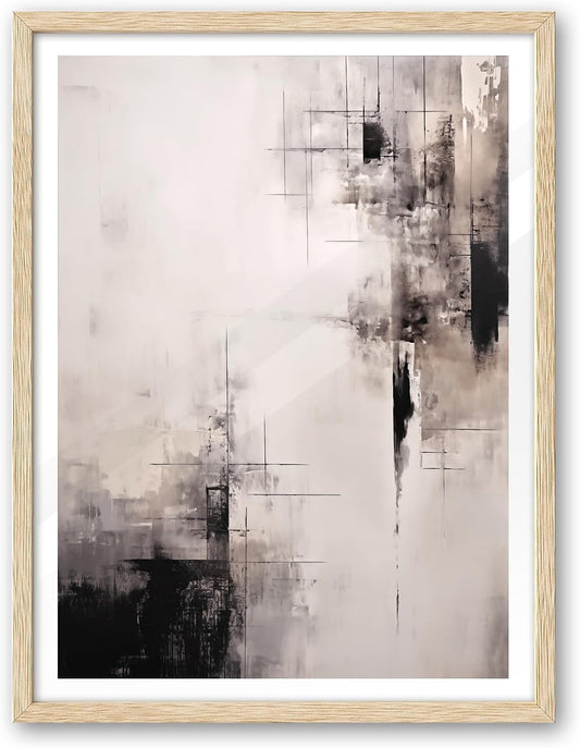 Cuadro Japandi Beige 30x40cm Roble