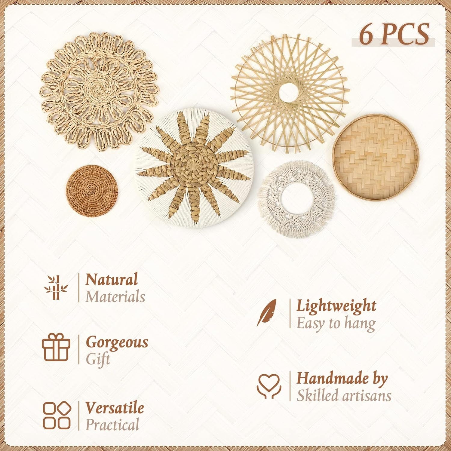 Set 6 Colgantes Boho de Pared