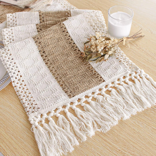 Caminos de Mesa Boho con Flecos