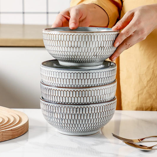 Set Bowls Cerámica 4x 710ml Microondas