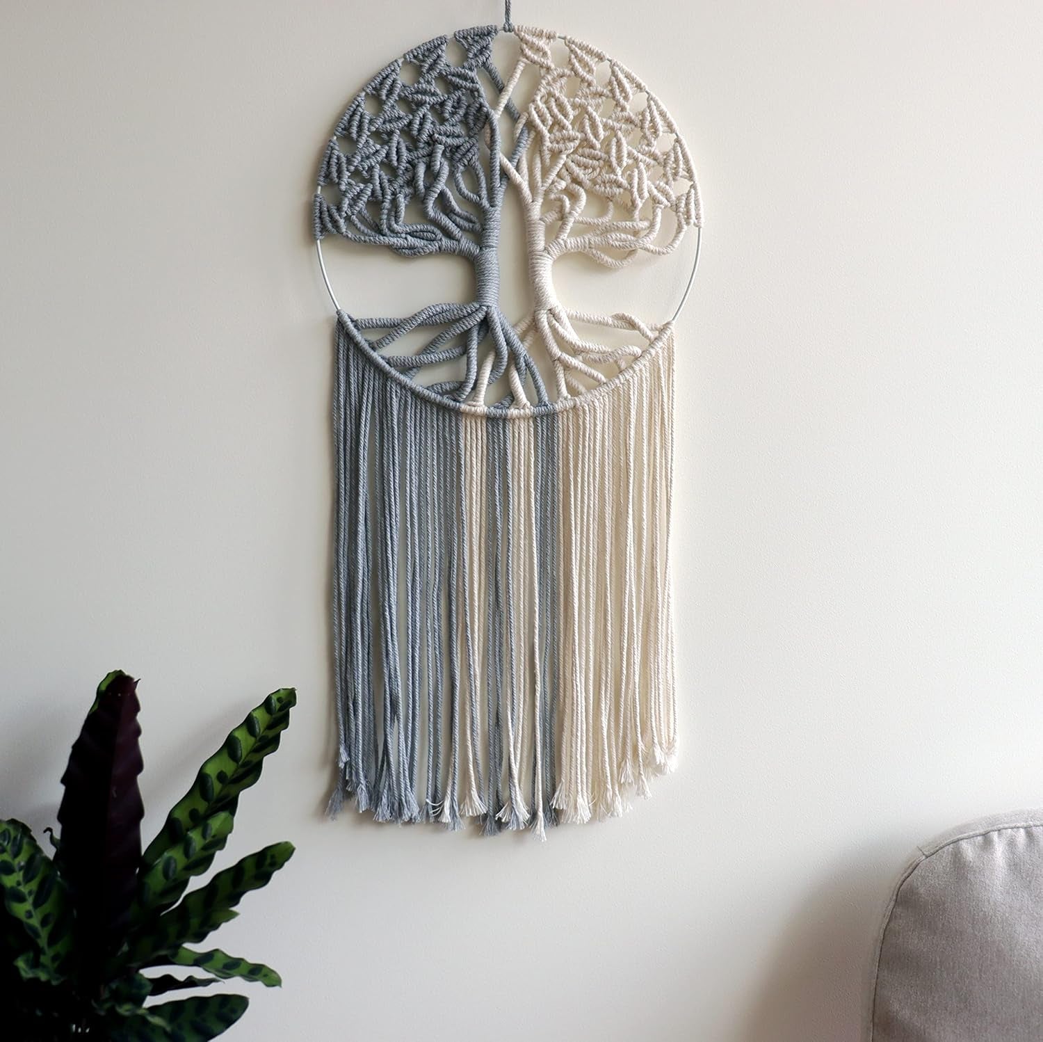 Tapiz Macramé Árbol de la Vida 33x80 cm