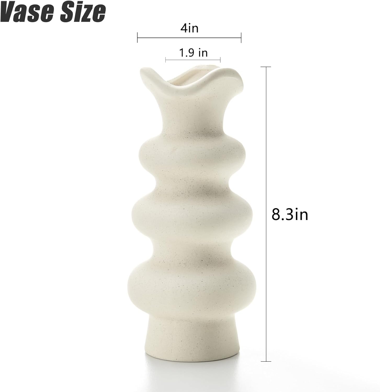 Jarrón Decorativo Moderno de Cerámica Blanca