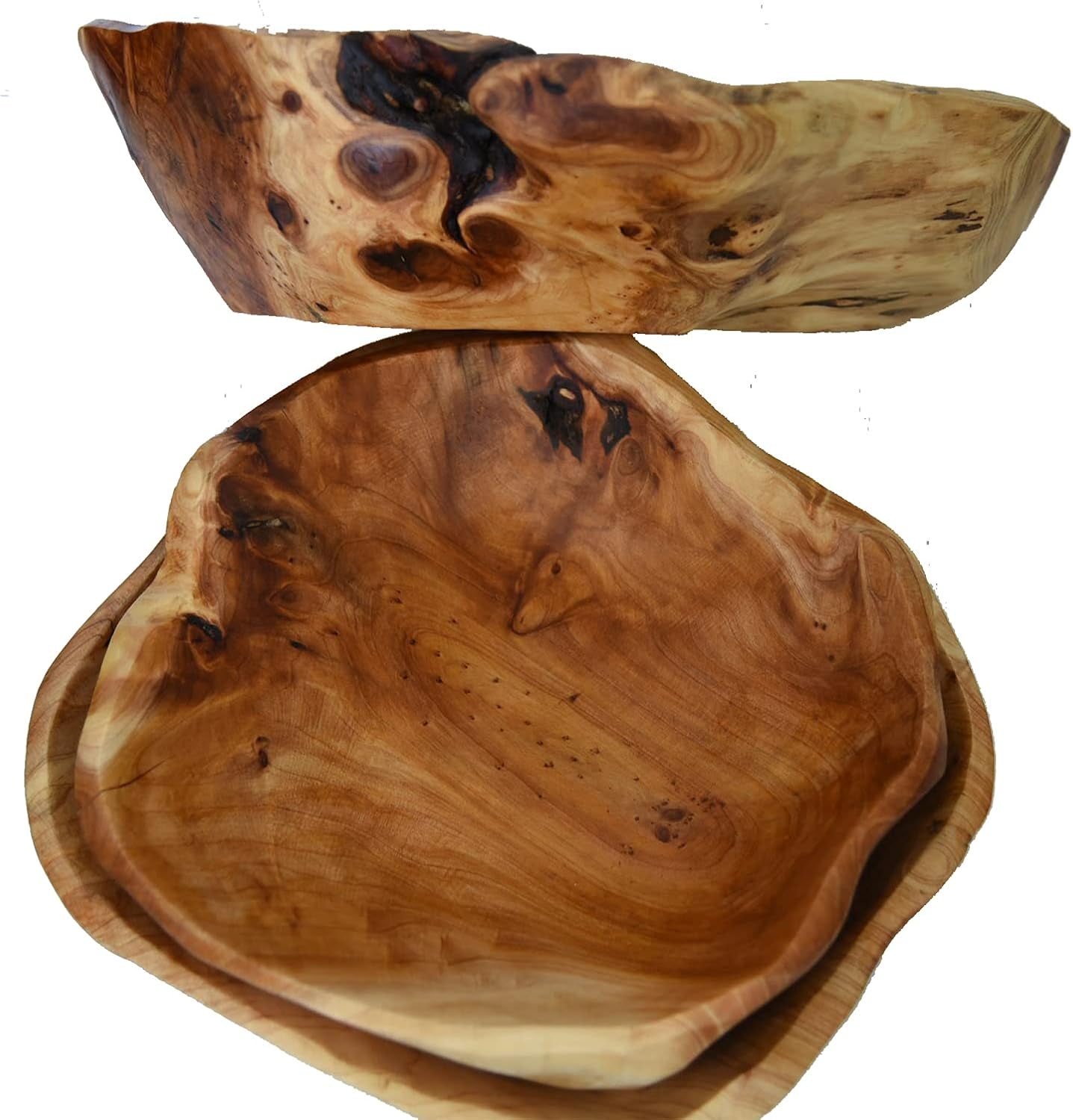 Bowl de Madera Tallado a Mano 23-25 cm