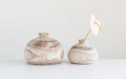 Jarrón Decorativo de Madera Paulownia Natural