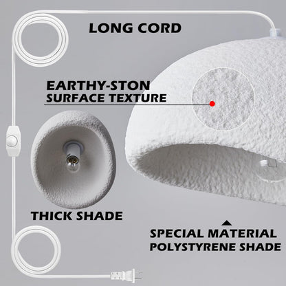 Lámpara Colgante Blanca 30 cm Plug In