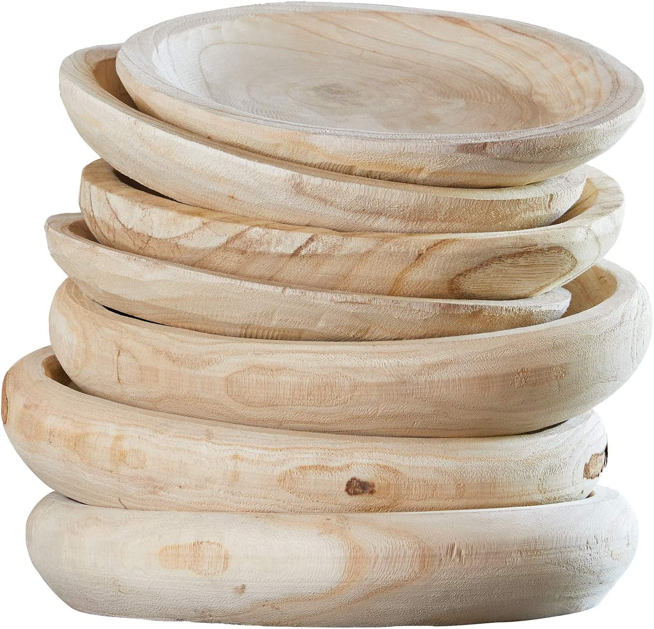 Bowl Paulownia Tallado Grande 29 cm