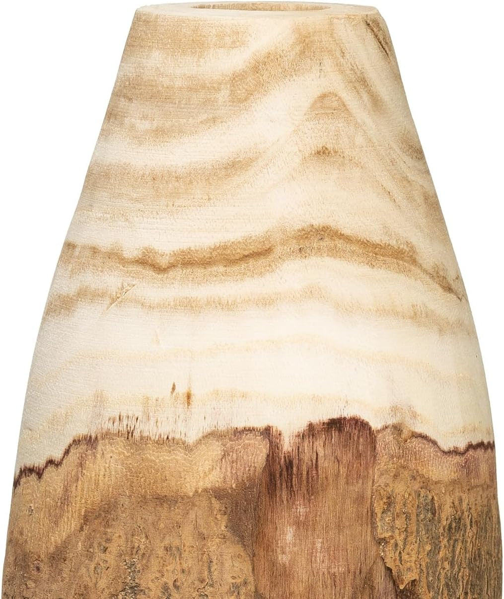 Jarrón Paulownia Tallado 32cm