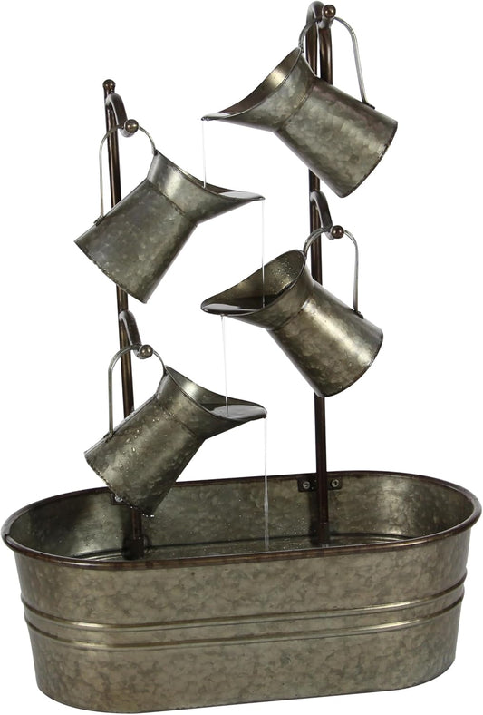 Fuente Metálica Decorativa con Regaderas