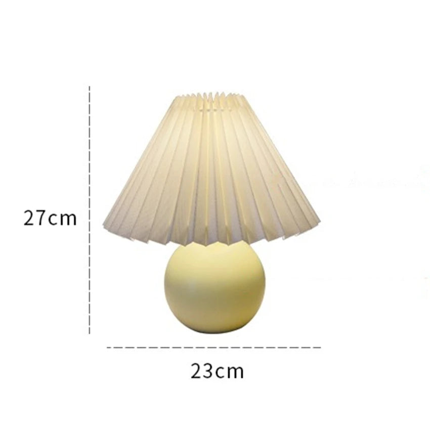 Lámpara de Mesa de Cerámica Estilo Nórdico – Luz LED Moderna para Dormitorio y Escritorio