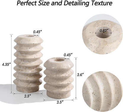 Candelabros Travertino Natural x2