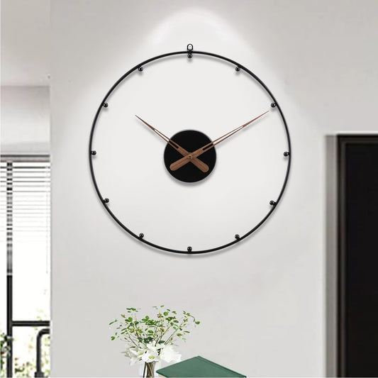 Reloj Pared Negro Metal Minimalista 33cm