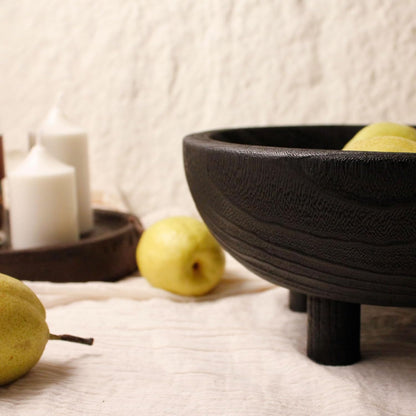 Bowl Madera Negra Vintage 28cm