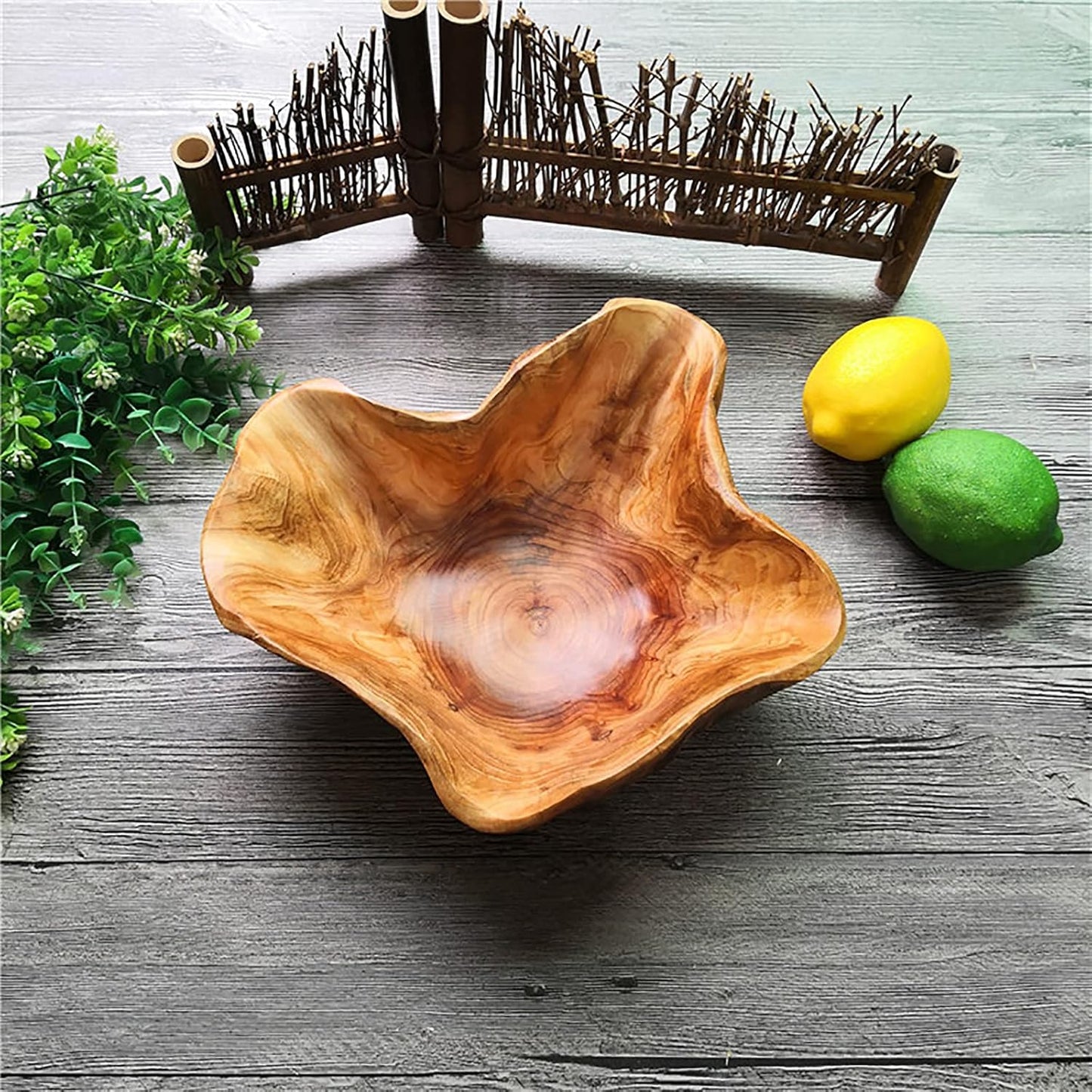 Bowl de Madera Tallado a Mano 23-25 cm