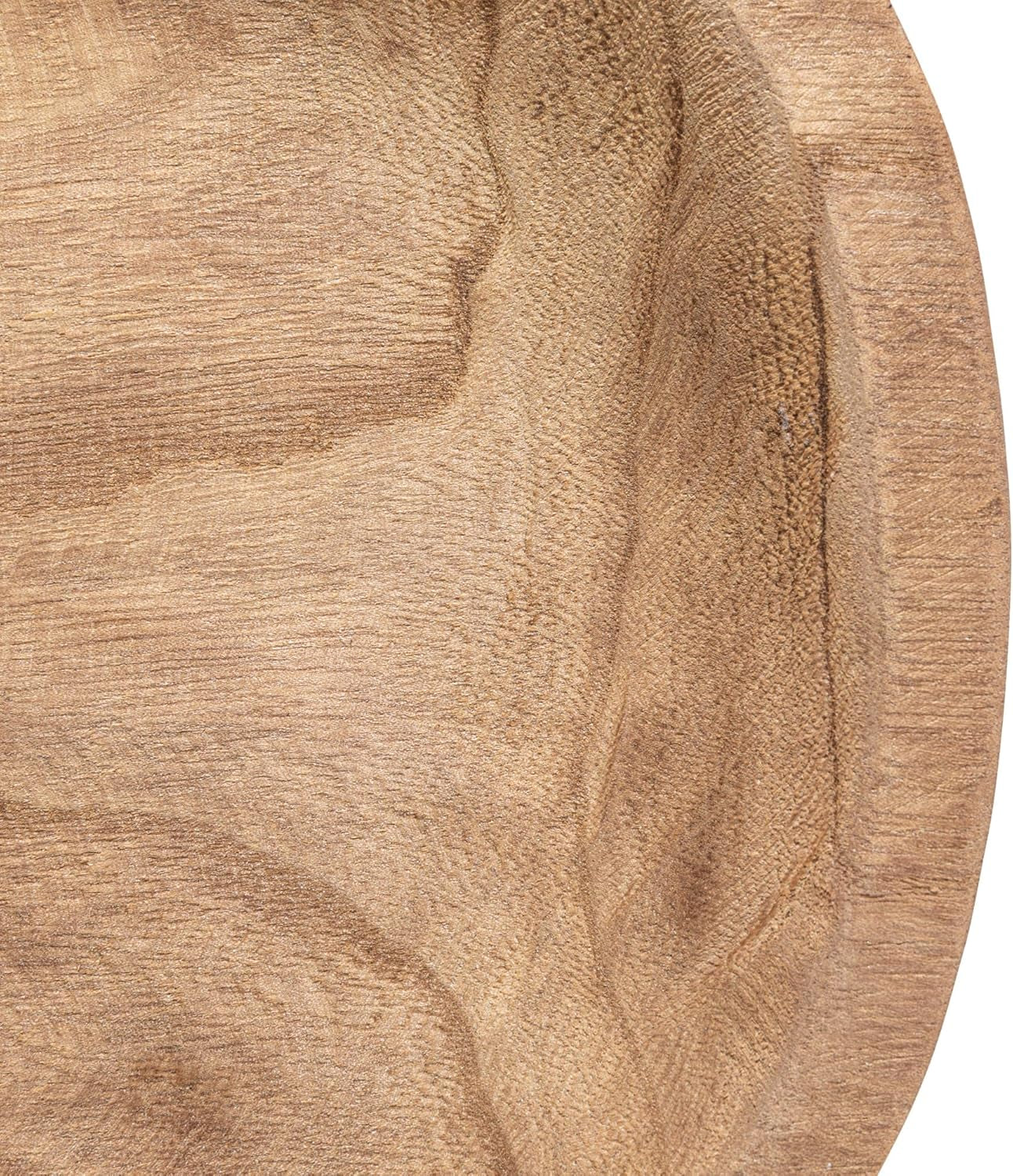 Bowl Ovalado Paulownia Tallado a Mano 37 cm