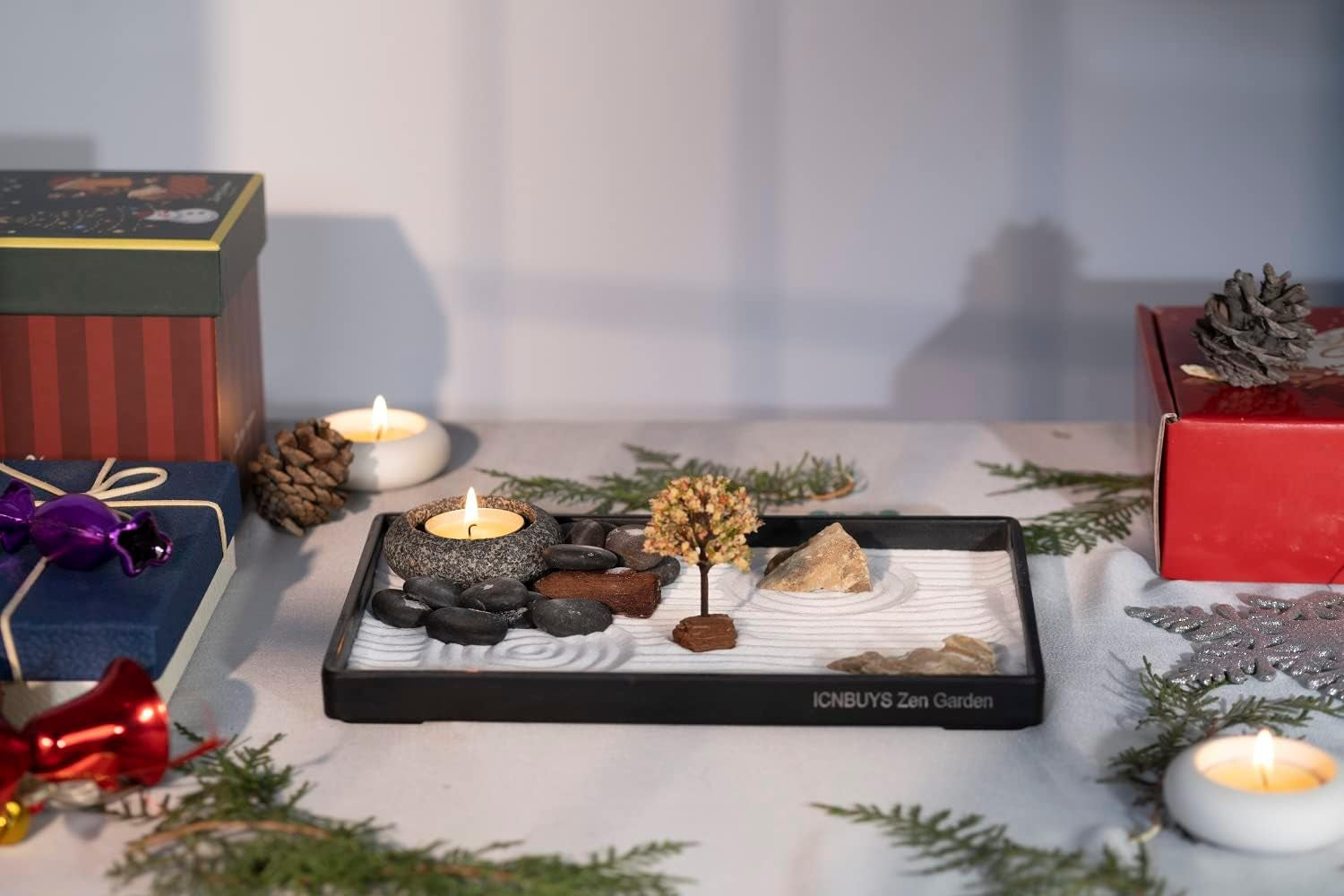 Porta Vela Piedra Natural Artesanal Zen