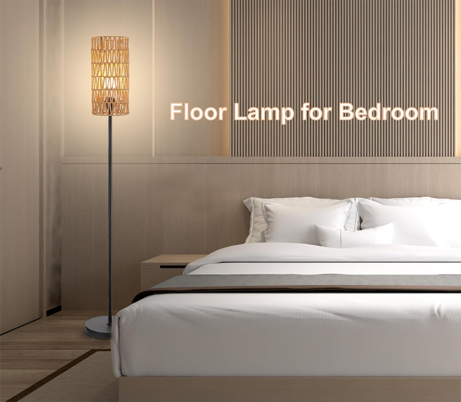 Lámpara de Pie Rattan Natural