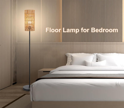 Lámpara de Pie Rattan Natural