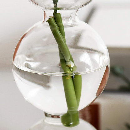 Florero Esférico de Vidrio Transparente Estilo Nórdico – Jarrón Decorativo para Hidroponía