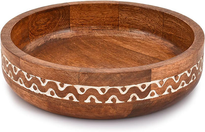 Bowl Redondo Mango Wood Blanco 25 cm