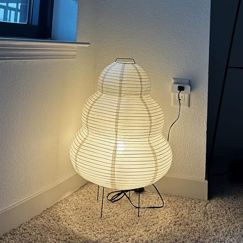 Lámpara de Mesa LED de Papel Arroz