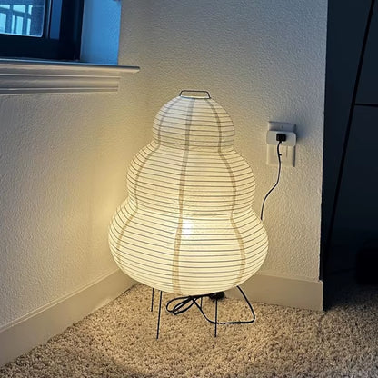 Lámpara de Mesa LED de Papel Arroz