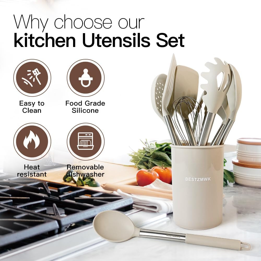 Set Utensilios Cocina Silicona 33pzs