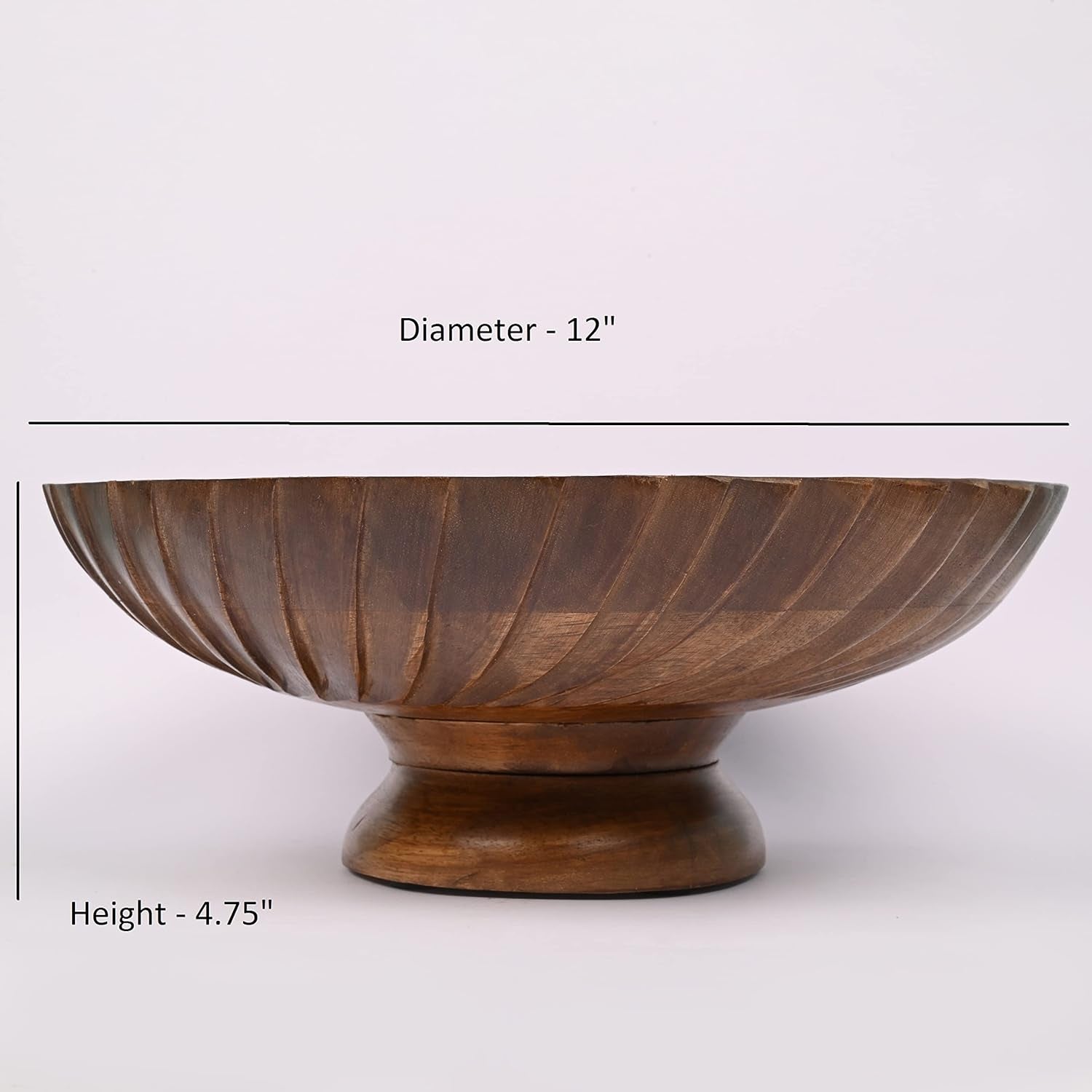 Bowl de Madera de Mango Tallado 30 cm